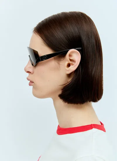 Shop Gucci Women Gg1650s Mask Sunglasses In Black