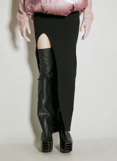Shop Rick Owens Women Knit Maxi Skirt In Black
