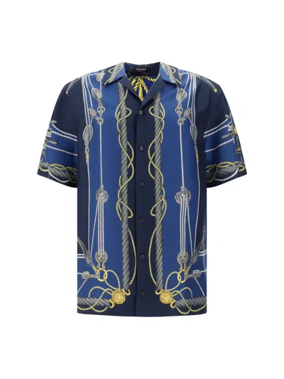 Shop Versace Men Shirt In Multicolor