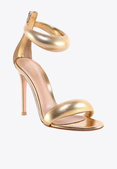 Shop Gianvito Rossi Bijoux 105 Leather Sandals In Gold