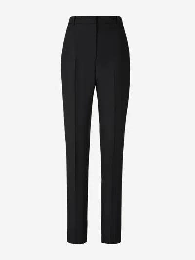 Shop Alexander Mcqueen Barathea Formal Trousers In Black