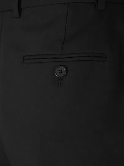 Shop Alexander Mcqueen Barathea Formal Trousers In Black