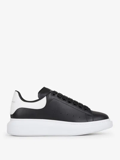 Shop Alexander Mcqueen Oversized Sneakers In Smooth Leather Heel