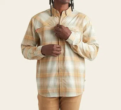 Shop Howler Brothers Matagorda Longsleeve Shirt In Evans Plaid: Terra In Yellow