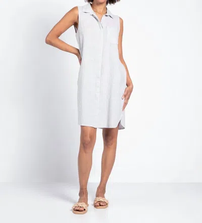 Shop Thread & Supply Reef Point Dress In White Olive Grove Stripe