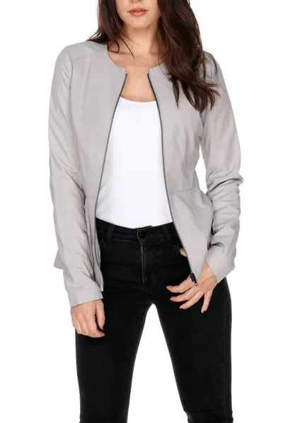 My Tribe Flare Fitted Jacket In Mastic In Grey