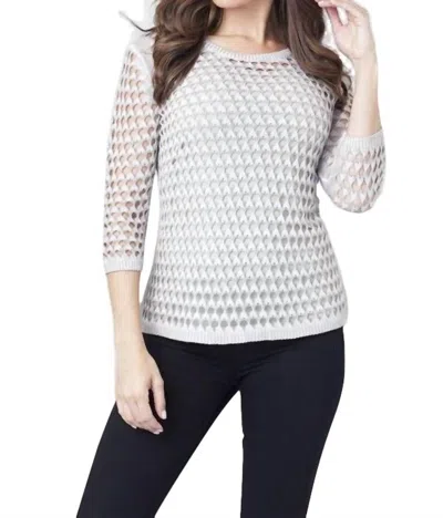 Shop Angel Open Stitch Pullover In Sand In Grey