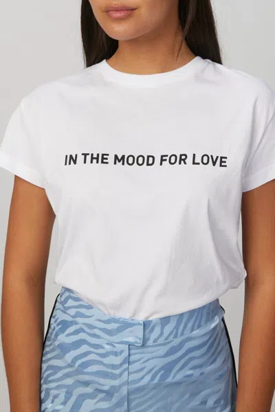 Shop In The Mood For Love Ana T-shirt Top In White/black
