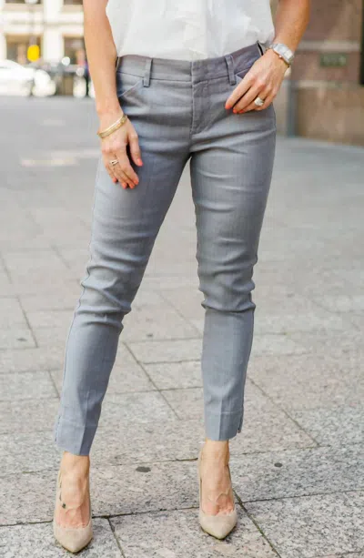 Shop Level 99 Kellie Slim Trouser In Concrete Jungle In Grey