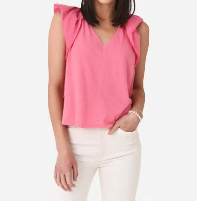 Shop Velvet By Graham & Spencer Carly Top In Pop In Pink