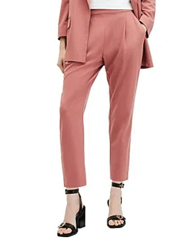 Shop Allsaints Aleida Tapered Leg Trousers In Rich Pink