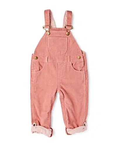 Shop Dotty Dungarees Unisex Chunky Cord Overalls - Baby, Little Kid, Big Kid In Pink