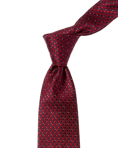 Shop Canali Red Silk Tie