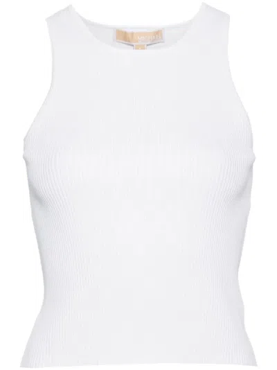 Shop Michael Kors Ribbed Tank Top In White