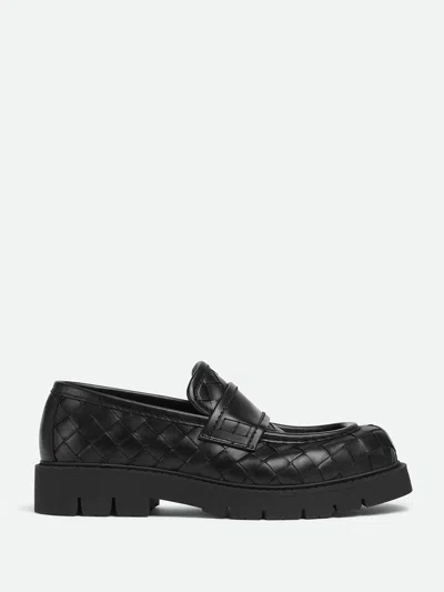 Shop Bottega Veneta Loavers Shoes In Black