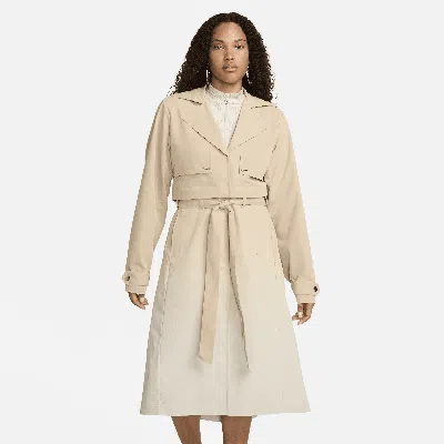 Shop Nike Women's Serena Williams Design Crew Trench Coat In Brown