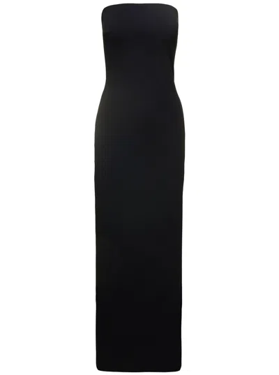 Shop Solace London The Zora Strapless Maxi Dress In Black