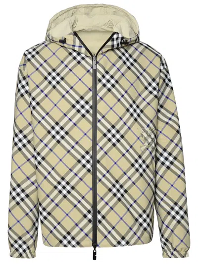 Shop Burberry Equestrian Knight Checked Hooded Jacket In Multi