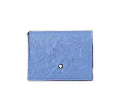 Shop Montblanc Sartorial Trio Card Holder In Blue