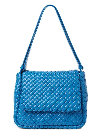 Shop Bottega Veneta Cobble Small Shoulder Bag In Blue