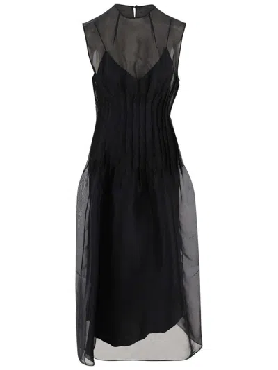 Shop Khaite Wes Sleeveless Midi Dress In Black