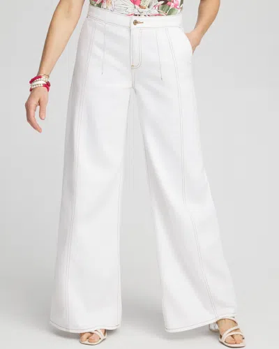 Chico's High Rise Trouser Jeans In White Size 10 |  In White