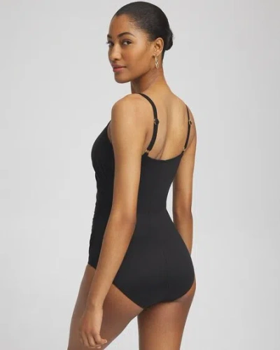 Shop Chico's Miraclesuit Rock Solid Starr Swimsuit In Black Size 16 |
