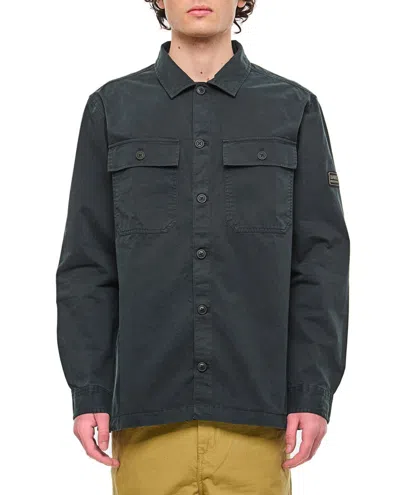 Shop Barbour Buttoned Overshirt Jacket In Green