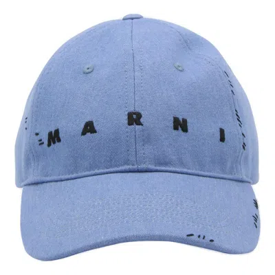 Shop Marni Logo In Blue