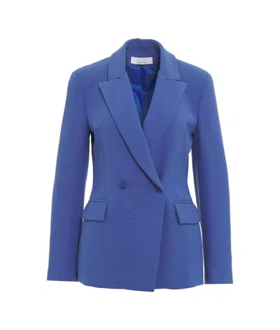 Shop Kaos Double Breasted Tailored Blazer In Blue