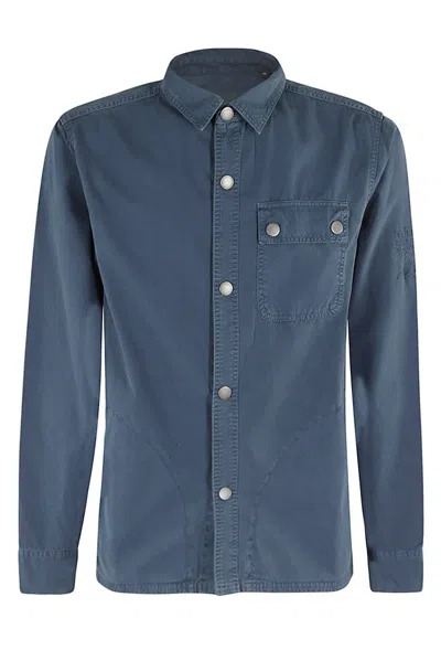 Shop Barbour Circuit Overshirt In Blue