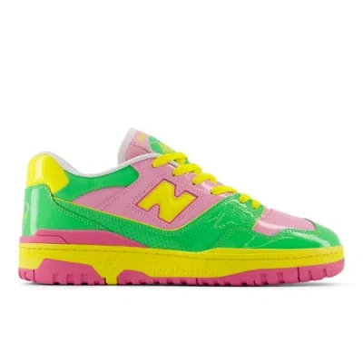 Shop New Balance Unisex 550 In Pink/green/yellow