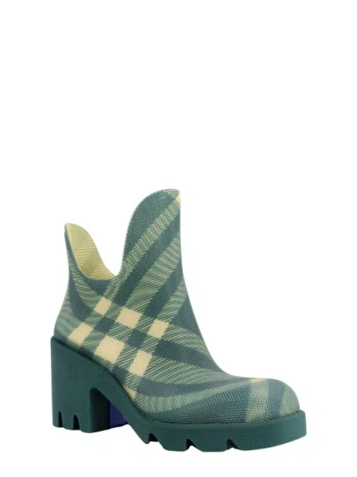 Shop Burberry Rubber Ankle Boots In Grey