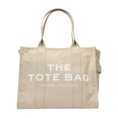 Shop Marc Jacobs The Large Tote Bag- Beige - Cotton In Neutrals