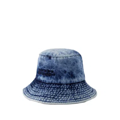 Shop Isabel Marant Giorgia Bucket Hat - Cotton - Light Blue