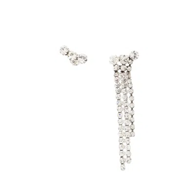 Shop Isabel Marant Half Lonf Earrings - Metal - Silver In Not Applicable