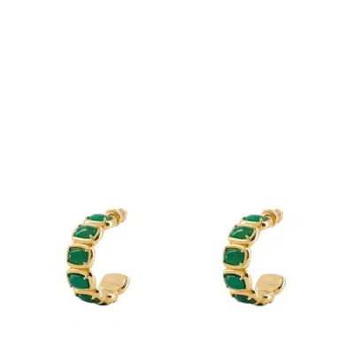 Shop Ivi Small Toy Earring - Gold Green Onyx - Or In Not Applicable