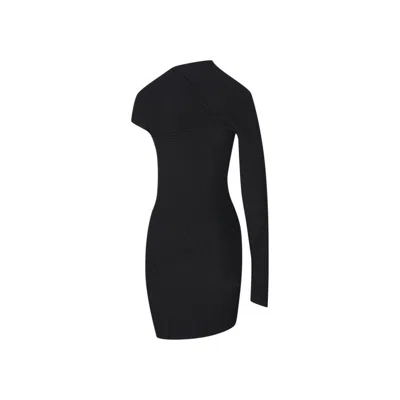 Shop Balenciaga Spiral Mini Dress In Black