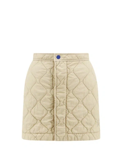 Shop Burberry Padded And Quilted Nylon Skirt In Neutrals