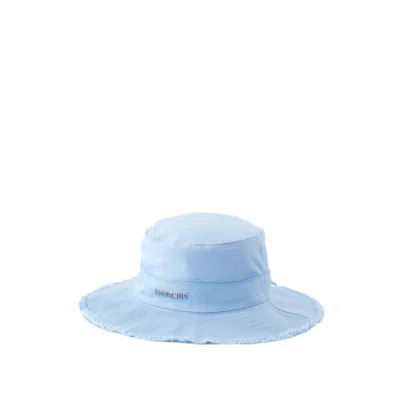 Shop Jacquemus Le Bob Artichaut Bucket Hat - Cotton - Blue