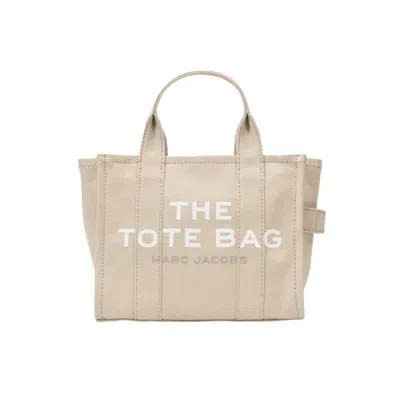 Shop Marc Jacobs The Mini Tote Bag- Beige - Cotton In Neutrals