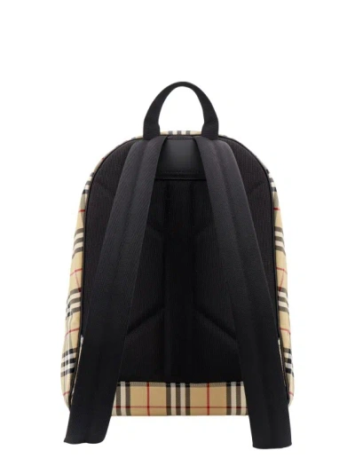 Shop Burberry Nylon Backpack With Vintage Chec Motif In Neutrals