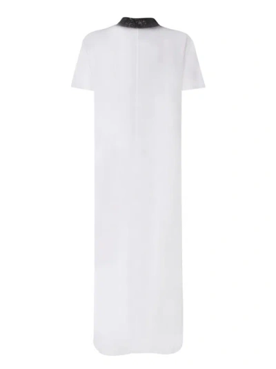 Shop Brunello Cucinelli White Cotton Dress
