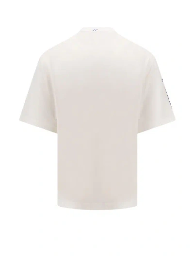 Shop Burberry Cotton T-shirt With Ekd Print In White