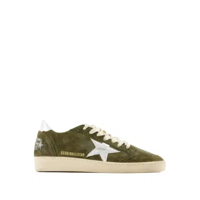 Shop Golden Goose Ball Star Sneakers - Leather - Khaki In Neutrals