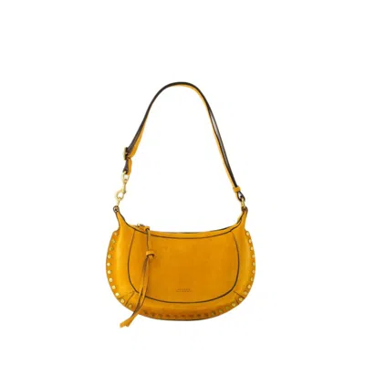 Shop Isabel Marant Oskan Moon Ga Crossbody Bag - Leather - Yellow In White
