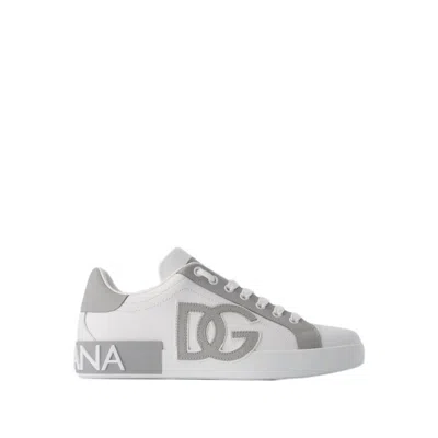 Shop Dolce & Gabbana Portofino Sneakers - Leather - White