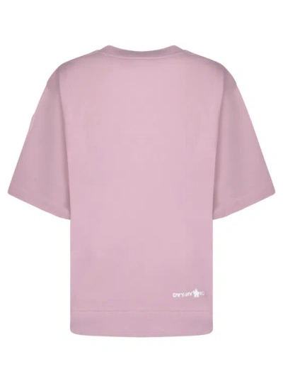 Shop Moncler Crew Neck Short Sleeve T-shirt In Purple