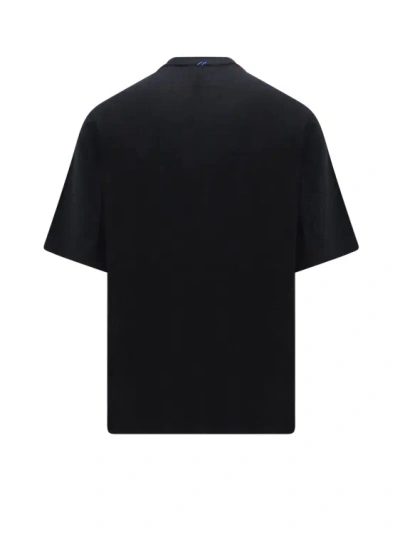 Shop Burberry Organic Cotton T-shirt In Black
