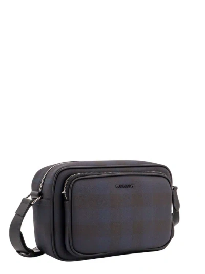 Shop Burberry Shoulder Bag With Check Motif In Black
